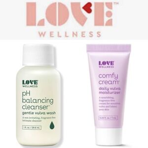 Love Wellness Comfy Cream & pH Balancing Cleanser Travel Duo Bundle